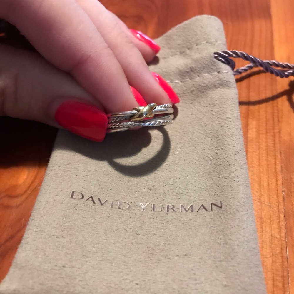 David Yurman X Crossover Cable Ring with 18K Gold